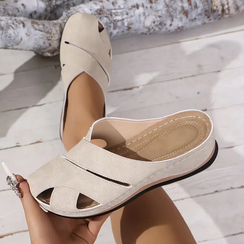 Dames Ademende Orthopedische Slip-On Sandalen - Beige