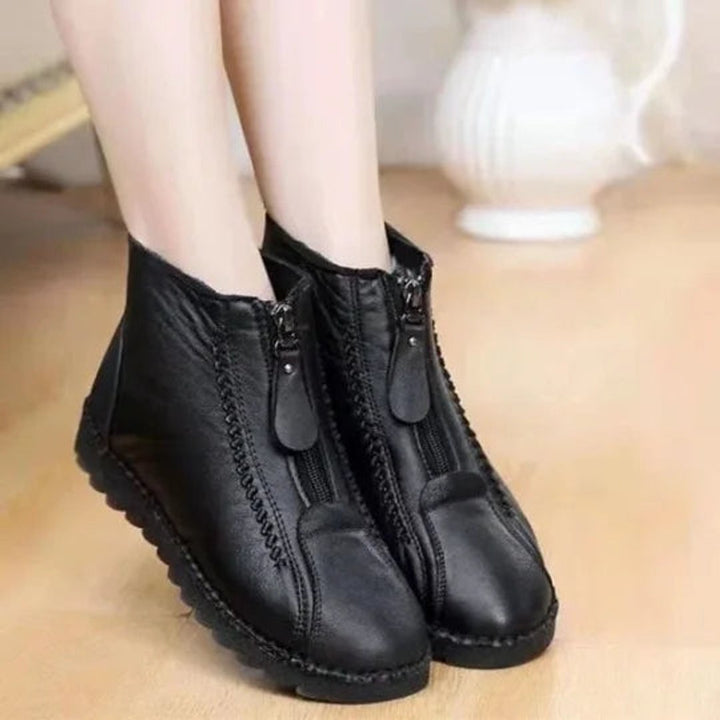 Dames Antislip Gevoerde Ankle Boots met Ronde Neus