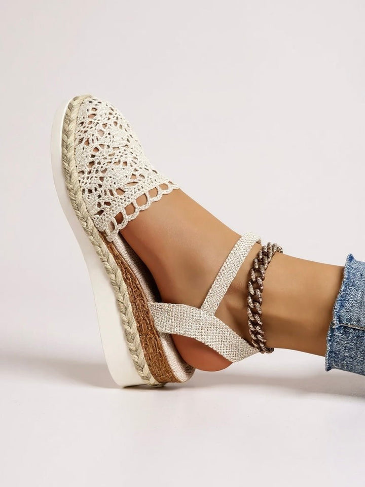Dames Boho Gevlochten Platform Sandalen