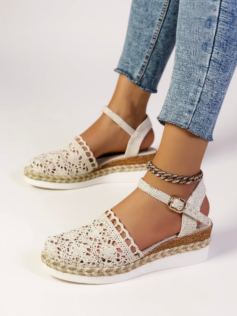 Dames Boho Gevlochten Platform Sandalen