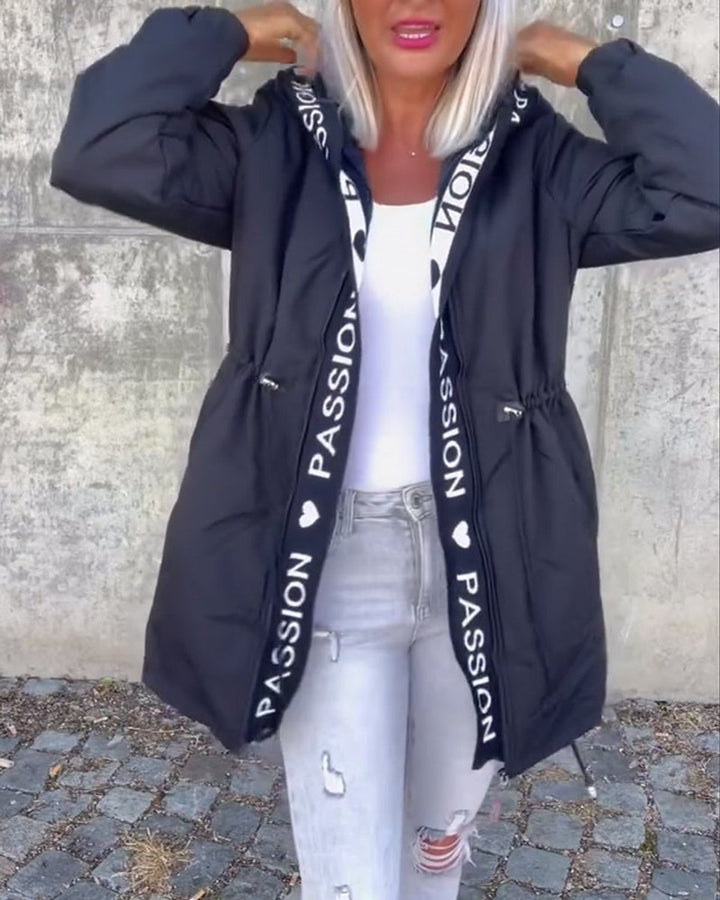 Dames Casual Hooded Women Coat Middellang Loszittend Windjack