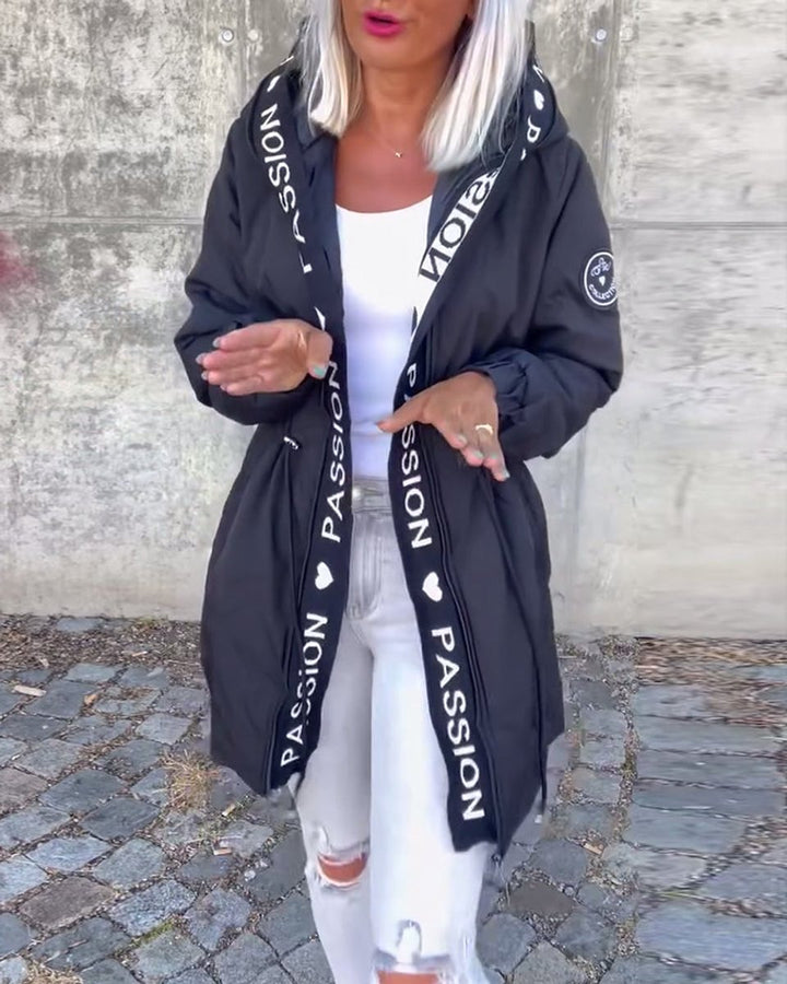 Dames Casual Hooded Women Coat Middellang Loszittend Windjack