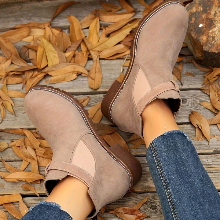 Dames Chelsea Ankle Boots met Blockhak en Gesp