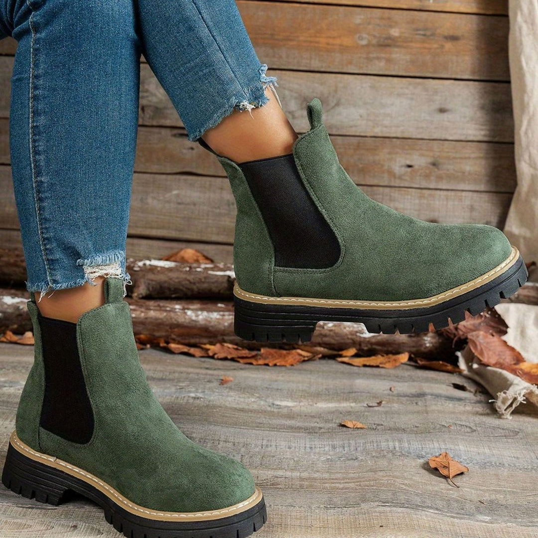 Dames Chelsea Ankle Boots met Profielzool Slip-On