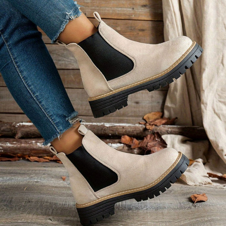Dames Chelsea Ankle Boots met Profielzool Slip-On