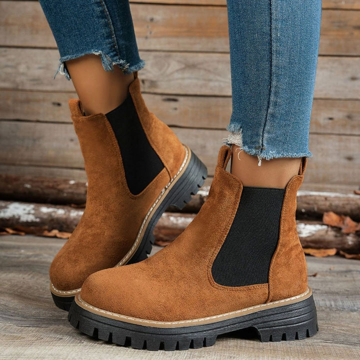 Dames Chelsea Ankle Boots met Profielzool Slip-On