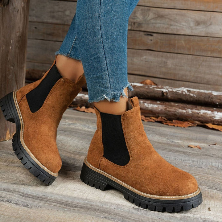 Dames Chelsea Ankle Boots met Profielzool Slip-On
