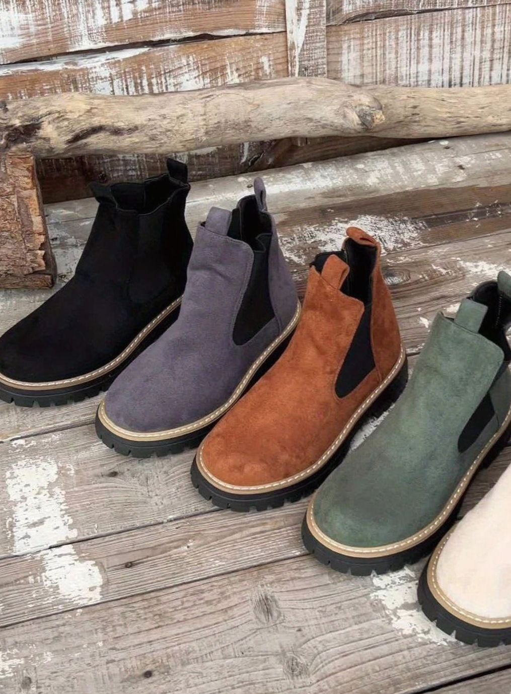 Dames Chelsea Ankle Boots met Profielzool Slip-On