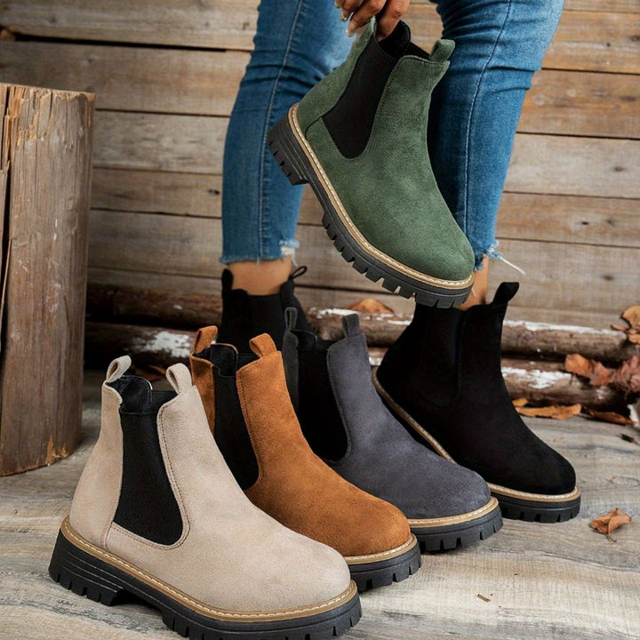 Dames Chelsea Ankle Boots met Profielzool Slip-On