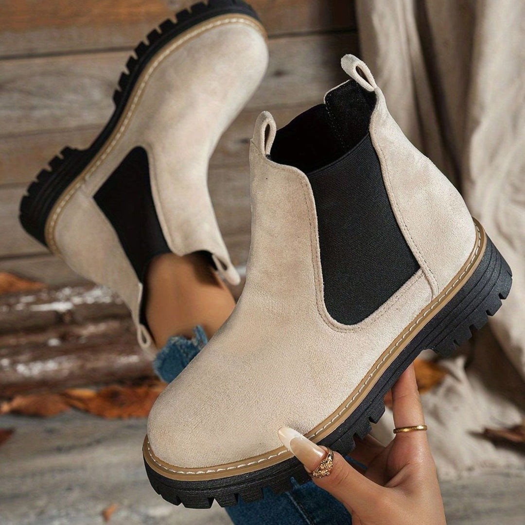 Dames Chelsea Ankle Boots met Profielzool Slip-On