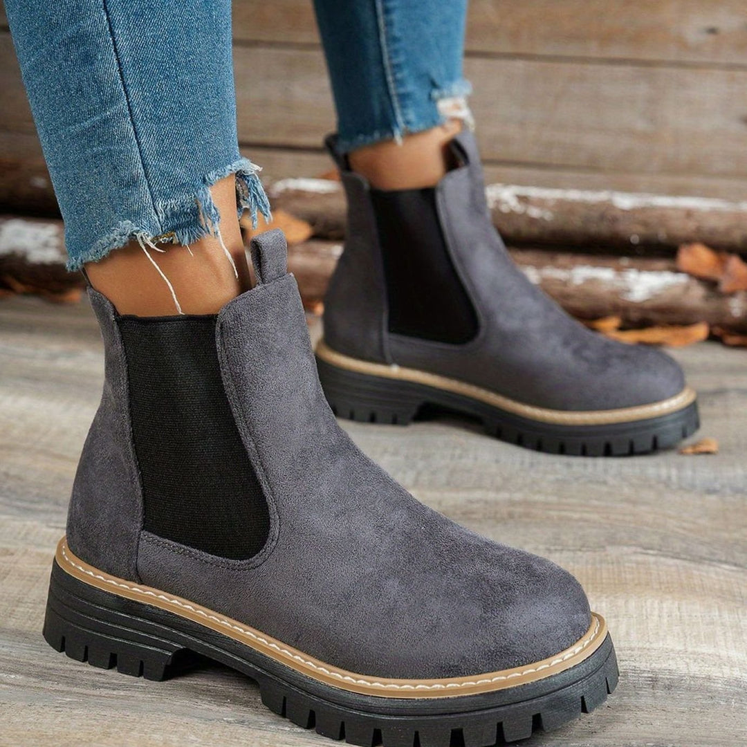 Dames Chelsea Ankle Boots met Profielzool Slip-On