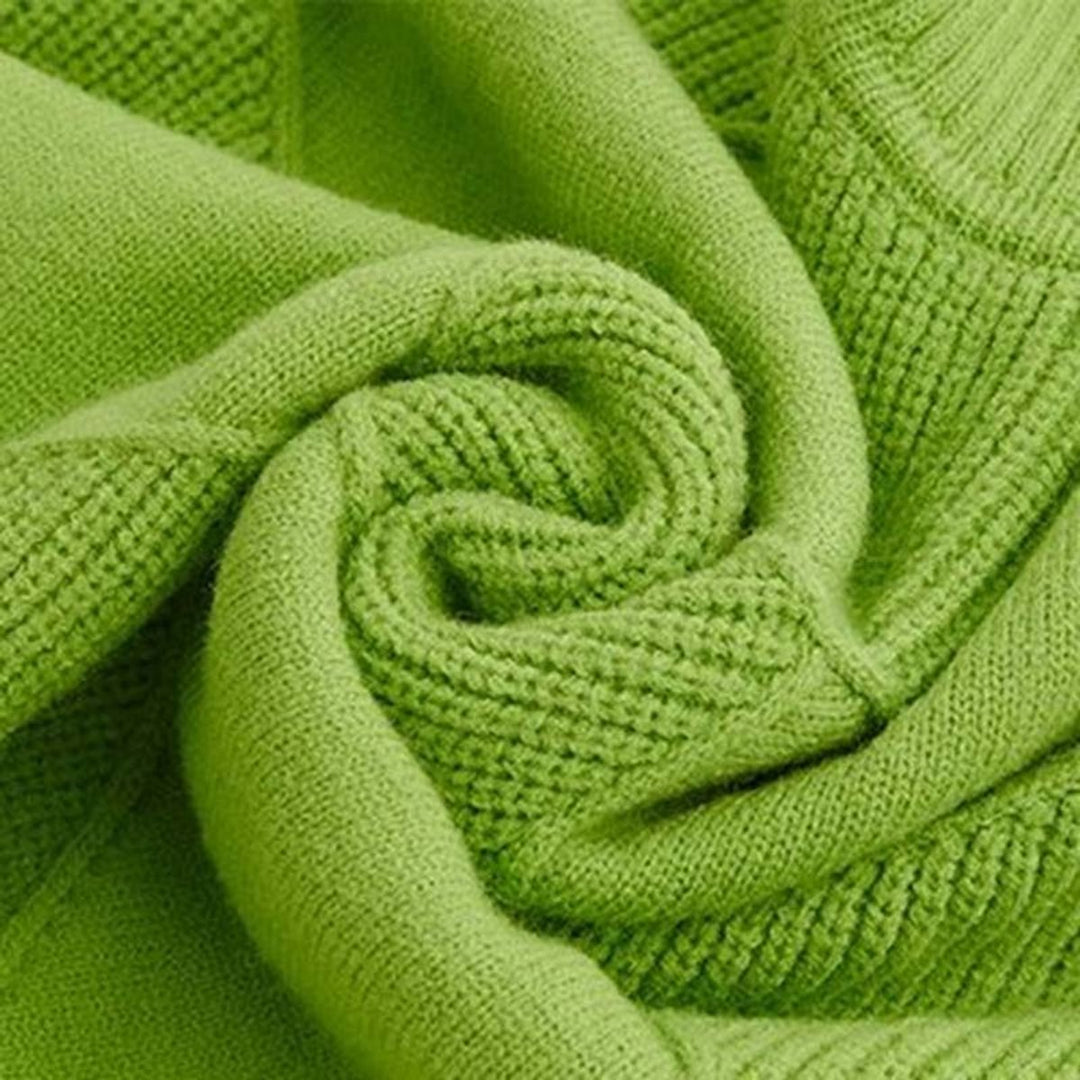 Dames Coltrui Pullover met Ruitpatroon en Wijde Pasvorm