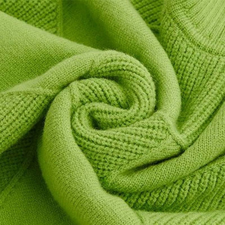 Dames Coltrui Pullover met Ruitpatroon en Wijde Pasvorm