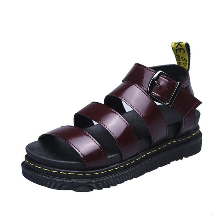 Dames Comfortabele Sandalen met Plateauzool Gespsluiting - Red