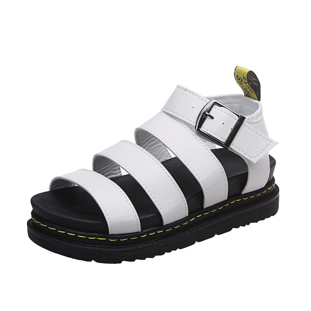 Dames Comfortabele Sandalen met Plateauzool Gespsluiting
