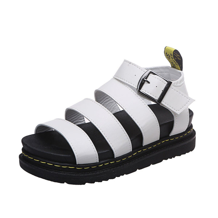 Dames Comfortabele Sandalen met Plateauzool Gespsluiting
