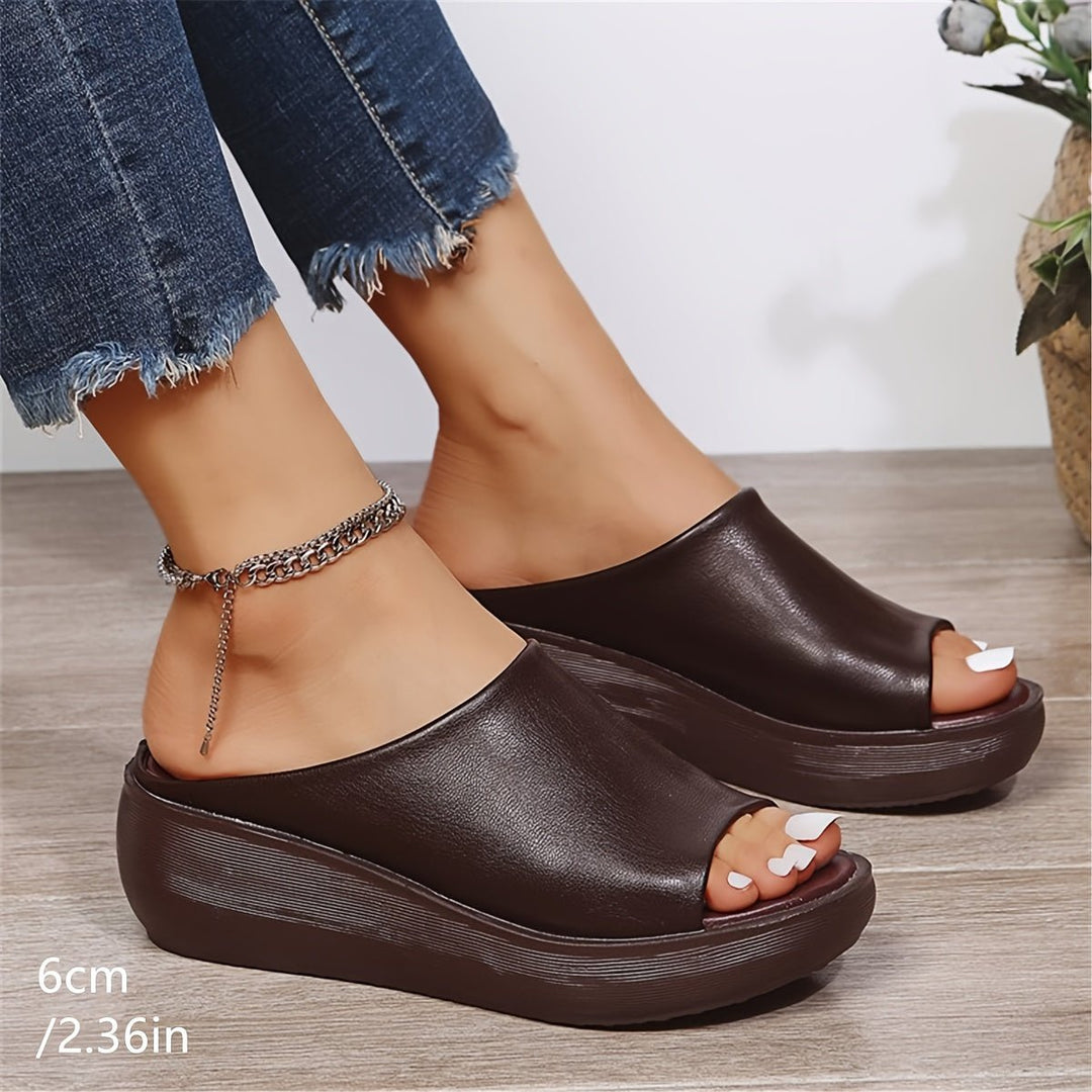 Dames Comfortabele Sandalen Sleehak Instapper Lichtgewicht