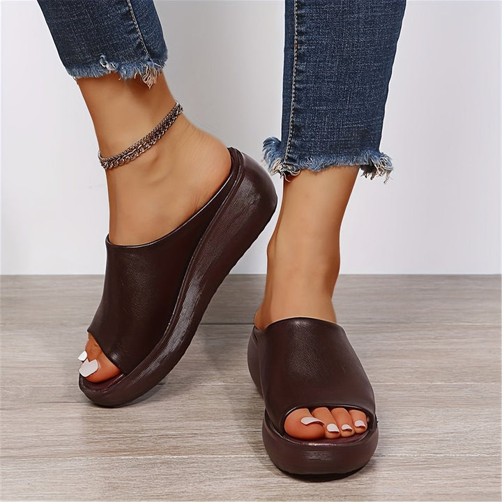 Dames Comfortabele Sandalen Sleehak Instapper Lichtgewicht