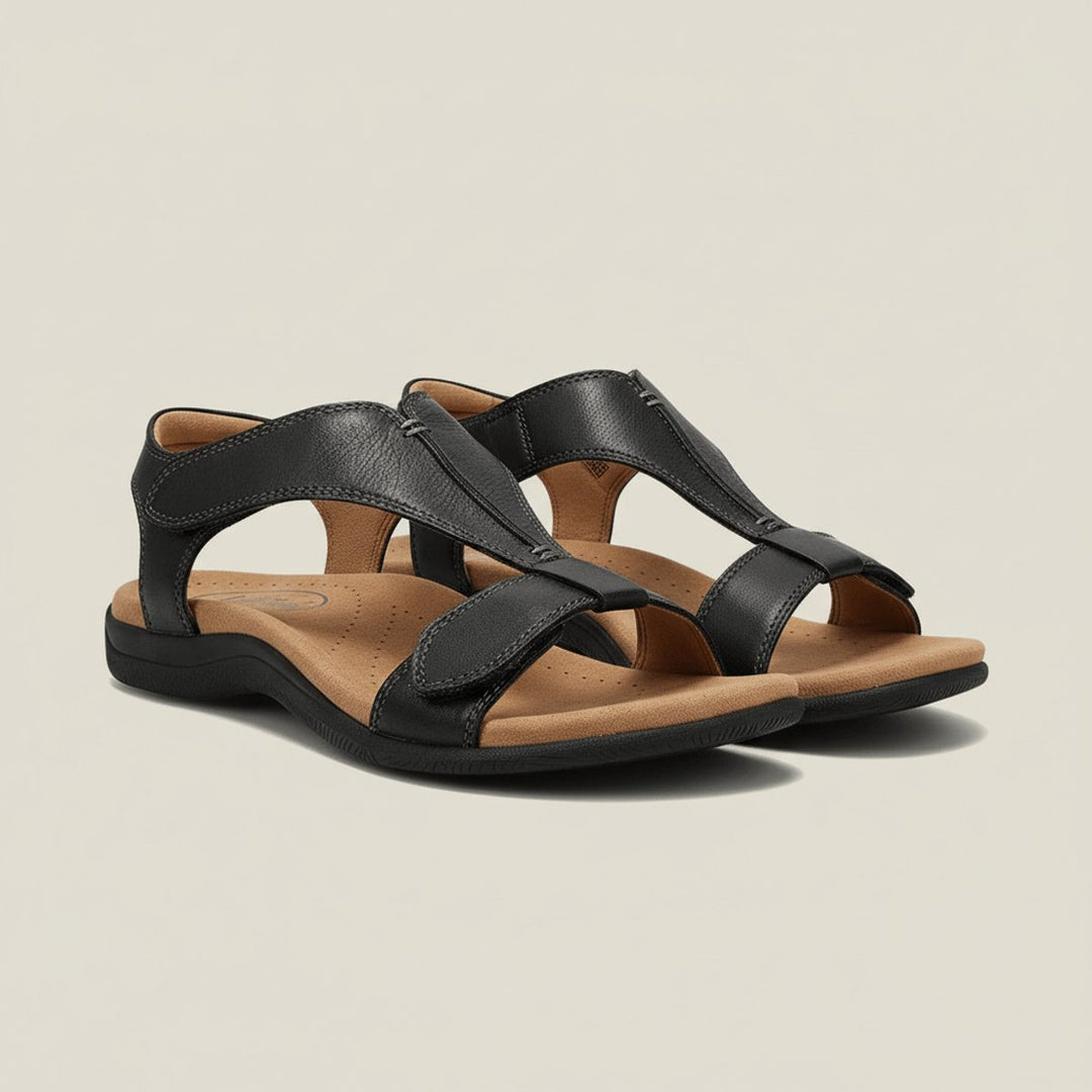 Dames Comfortabele Sandalen T-Strap Klittenband Open Neus