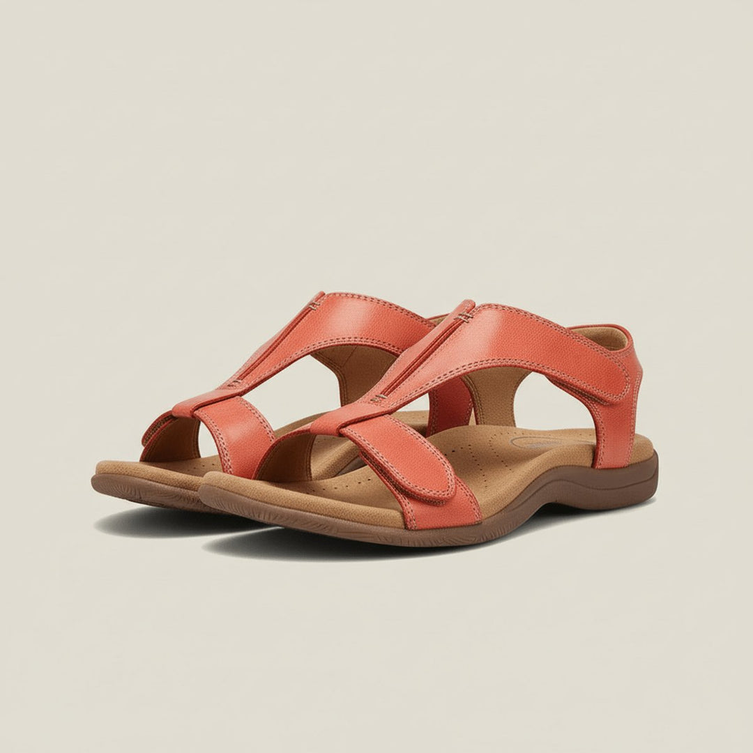 Dames Comfortabele Sandalen T-Strap Klittenband Open Neus