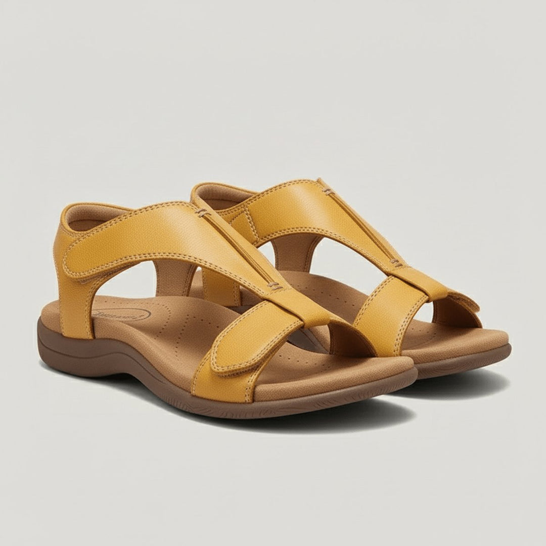 Dames Comfortabele Sandalen T-Strap Klittenband Open Neus