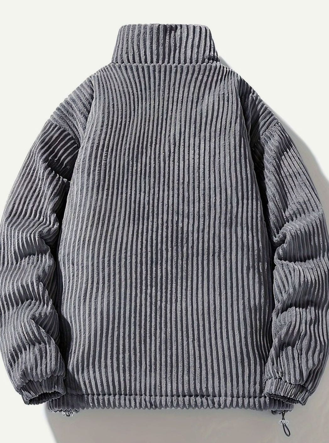 Dames Corduroy Gewatteerde Puffer Jas Casual Winterjas Opstaande Kraag