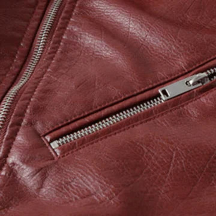 Dames Cropped Biker Leather Jacket Rits Taillriem