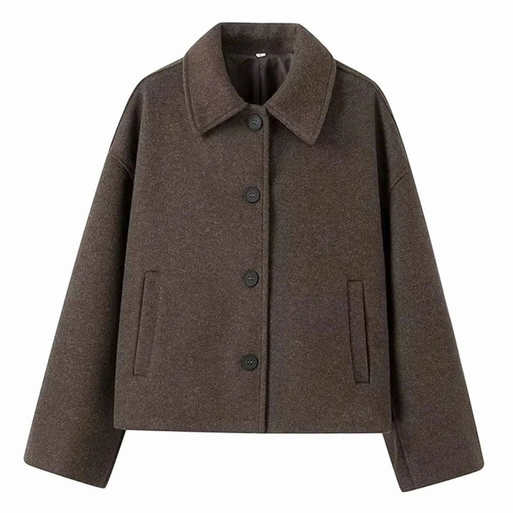Dames Cropped Oversized Jack Klassieke Knoopsluiting Zijzakken