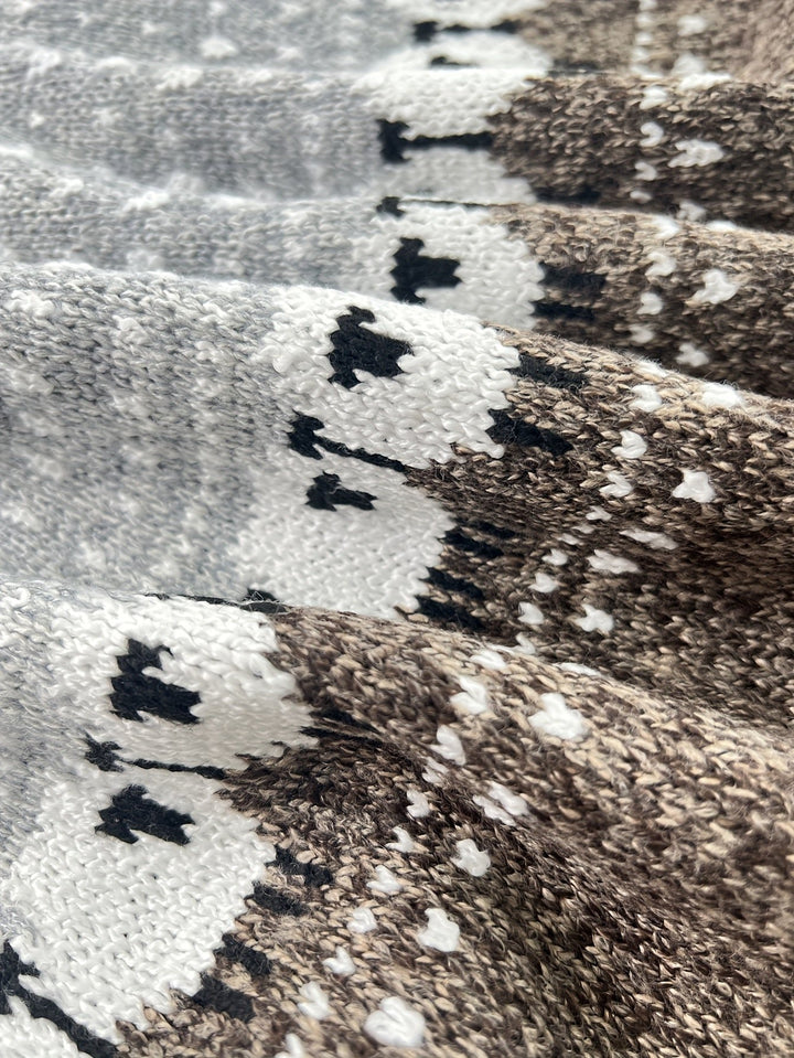 Dames Dikke Gebreide Trui Schapenpatroon Jacquard Pullover