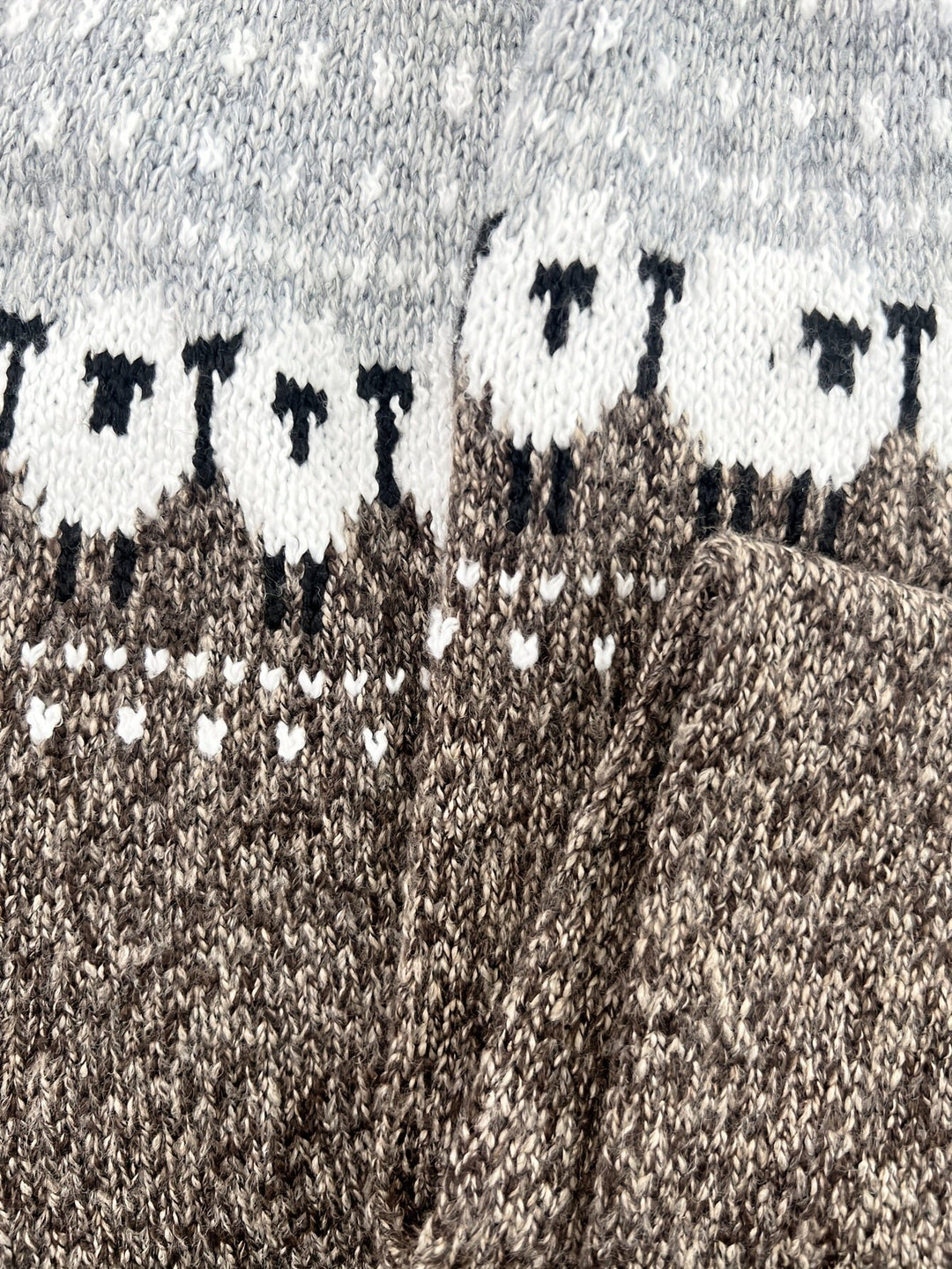 Dames Dikke Gebreide Trui Schapenpatroon Jacquard Pullover