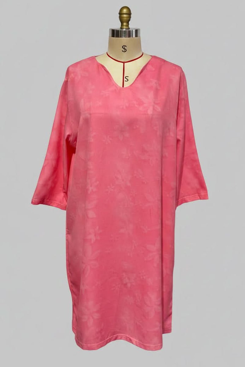 Dames Elegante Bloemen V-Hals Avondjurk Midi - Pink
