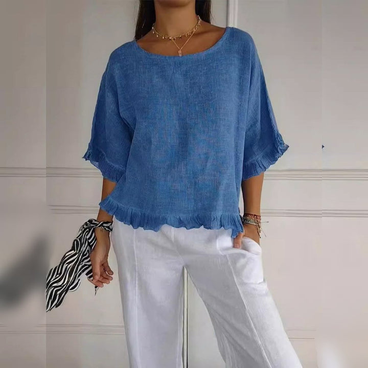 Dames Elegante Casual Blouse met Ruffle Details