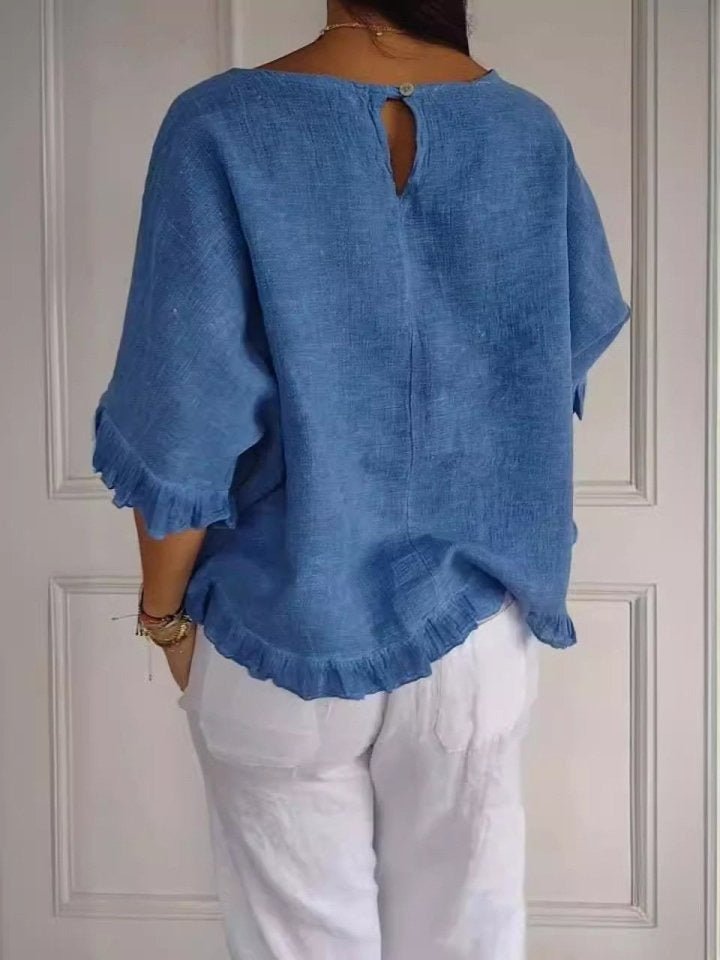 Dames Elegante Casual Blouse met Ruffle Details