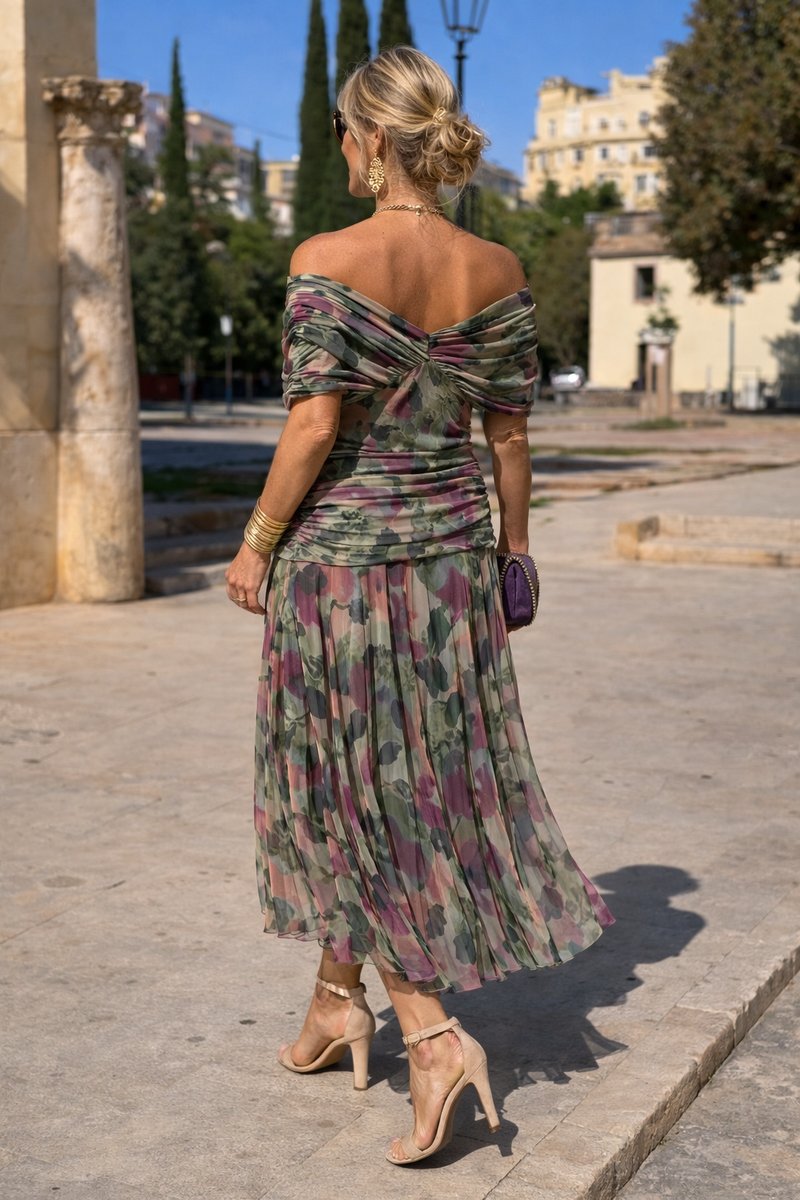 Dames Elegante V-hals Chiffon Cocktail Party Dress Maxi