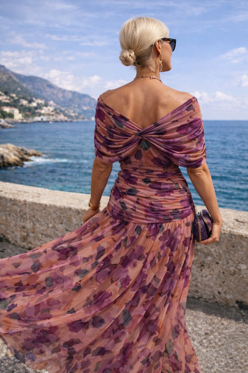 Dames Elegante V-hals Chiffon Cocktail Party Dress Maxi