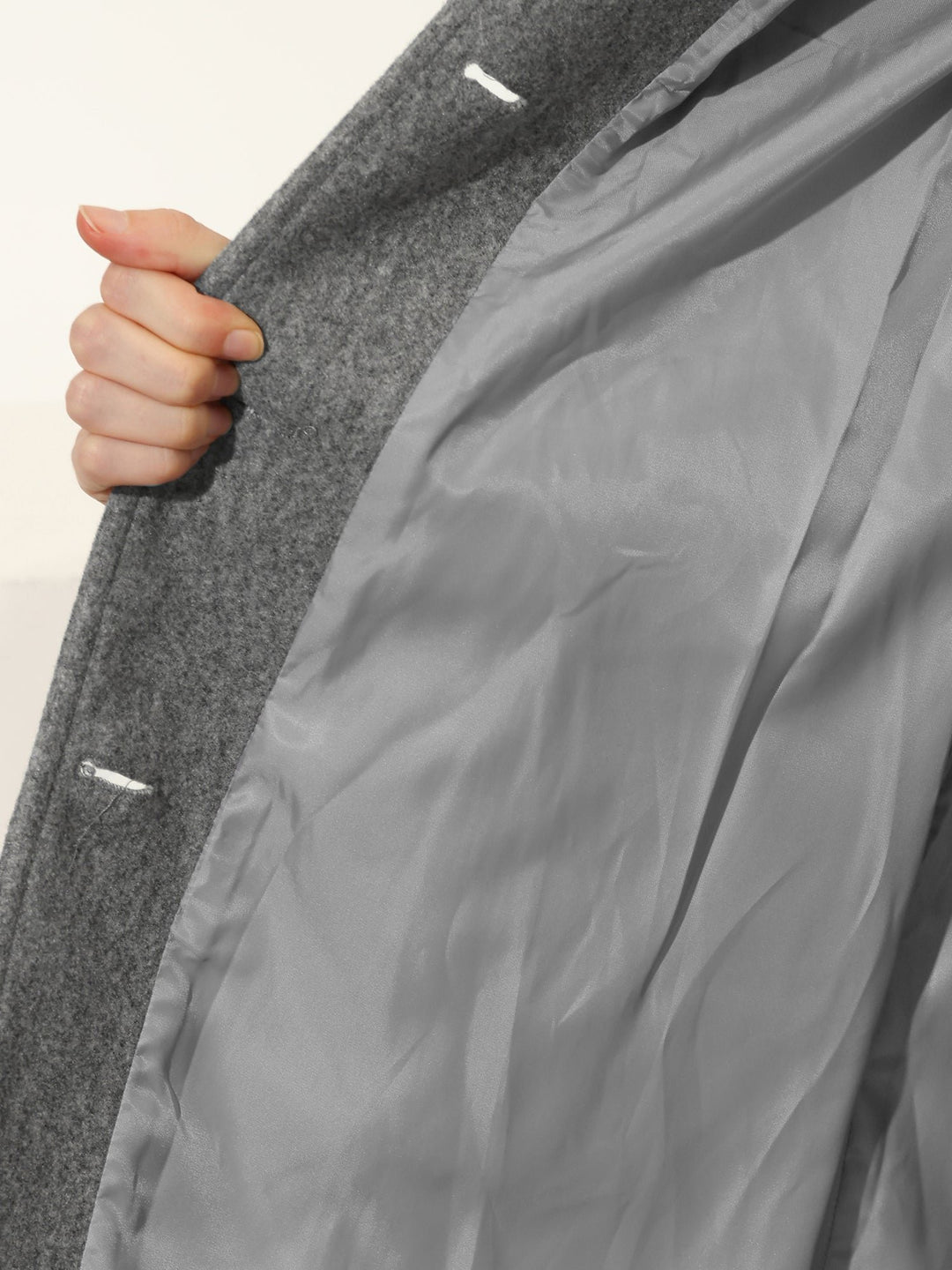 Dames Enkelrij Gevoerde Winterjas Midi-lengte Revers