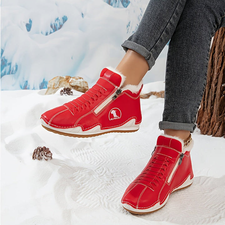 Dames Ergonomische Gevoerde Winterse Ankle Boots Rits