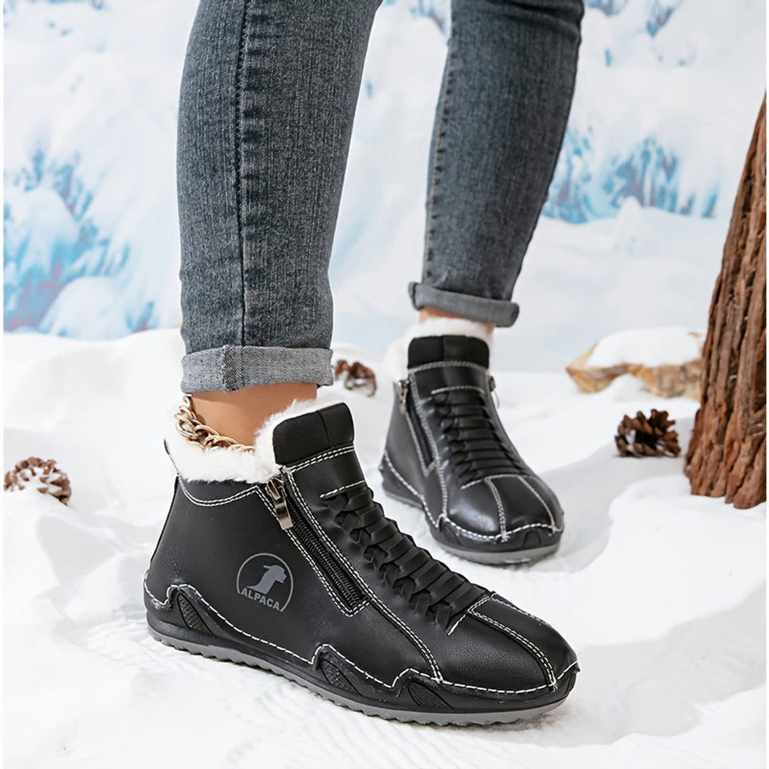 Dames Ergonomische Gevoerde Winterse Ankle Boots Rits
