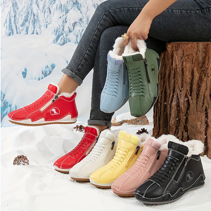 Dames Ergonomische Gevoerde Winterse Ankle Boots Rits