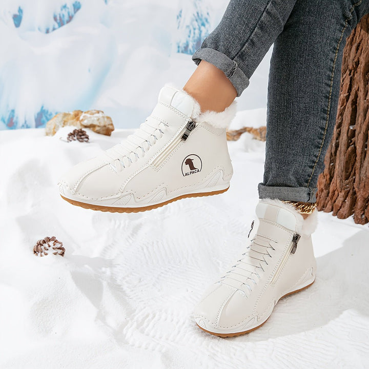 Dames Ergonomische Gevoerde Winterse Ankle Boots Rits