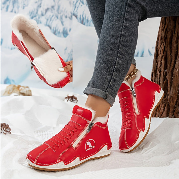 Dames Ergonomische Gevoerde Winterse Ankle Boots Rits