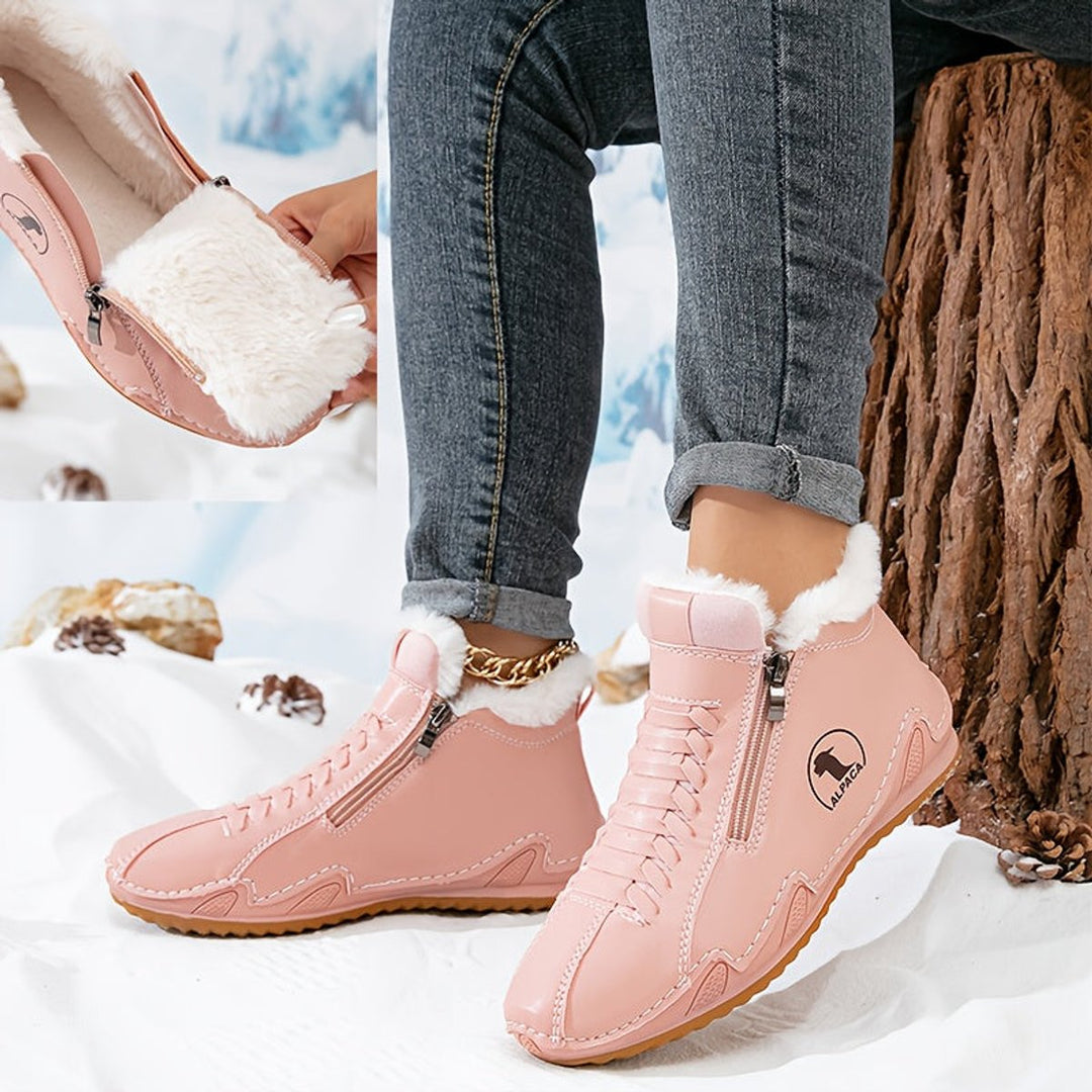 Dames Ergonomische Gevoerde Winterse Ankle Boots Rits