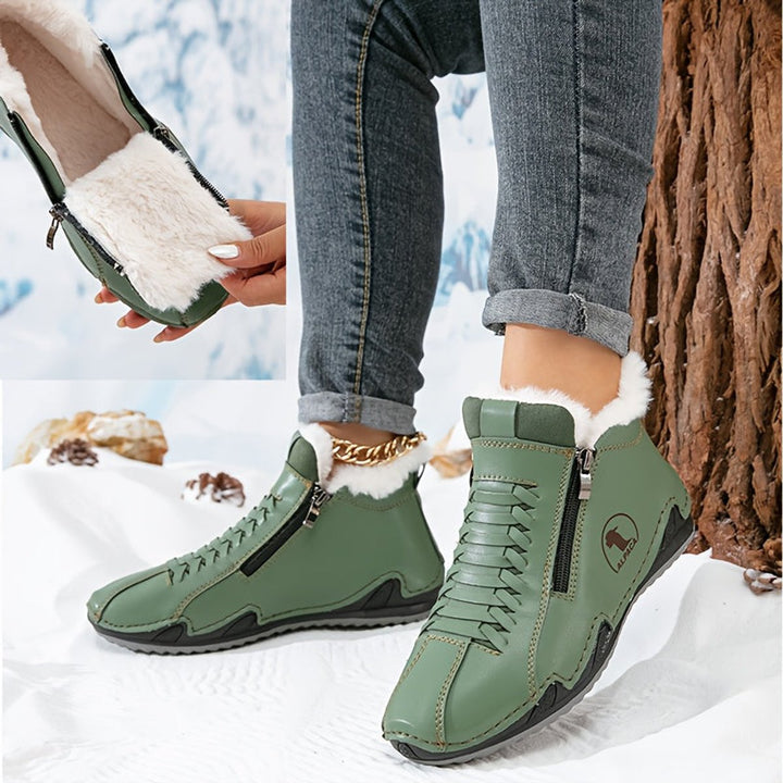 Dames Ergonomische Gevoerde Winterse Ankle Boots Rits