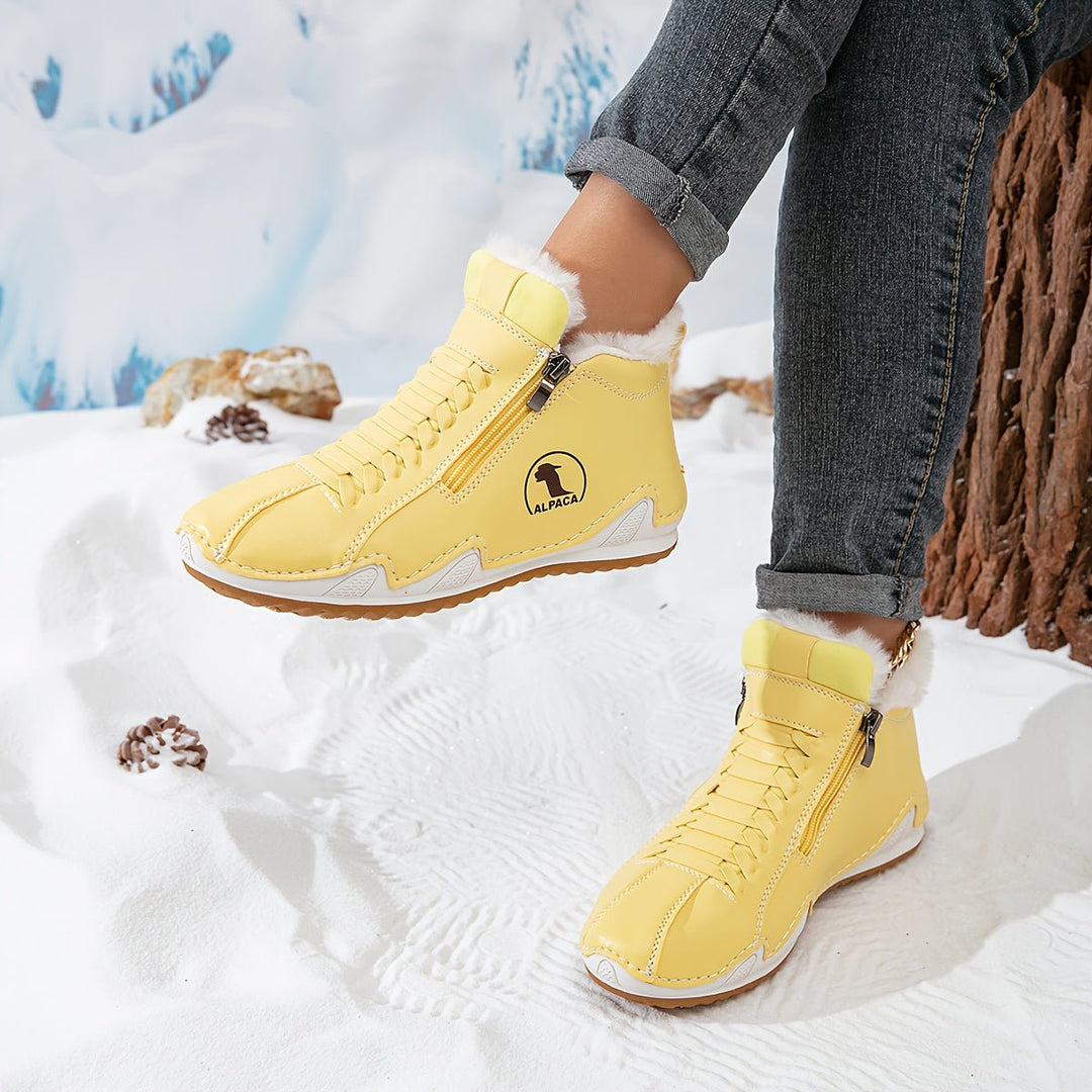 Dames Ergonomische Gevoerde Winterse Ankle Boots Rits