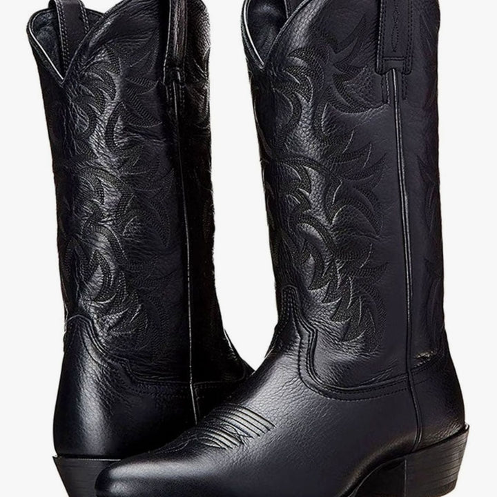 Dames Geborduurde Western Cowboy Halfhoge Laarzen