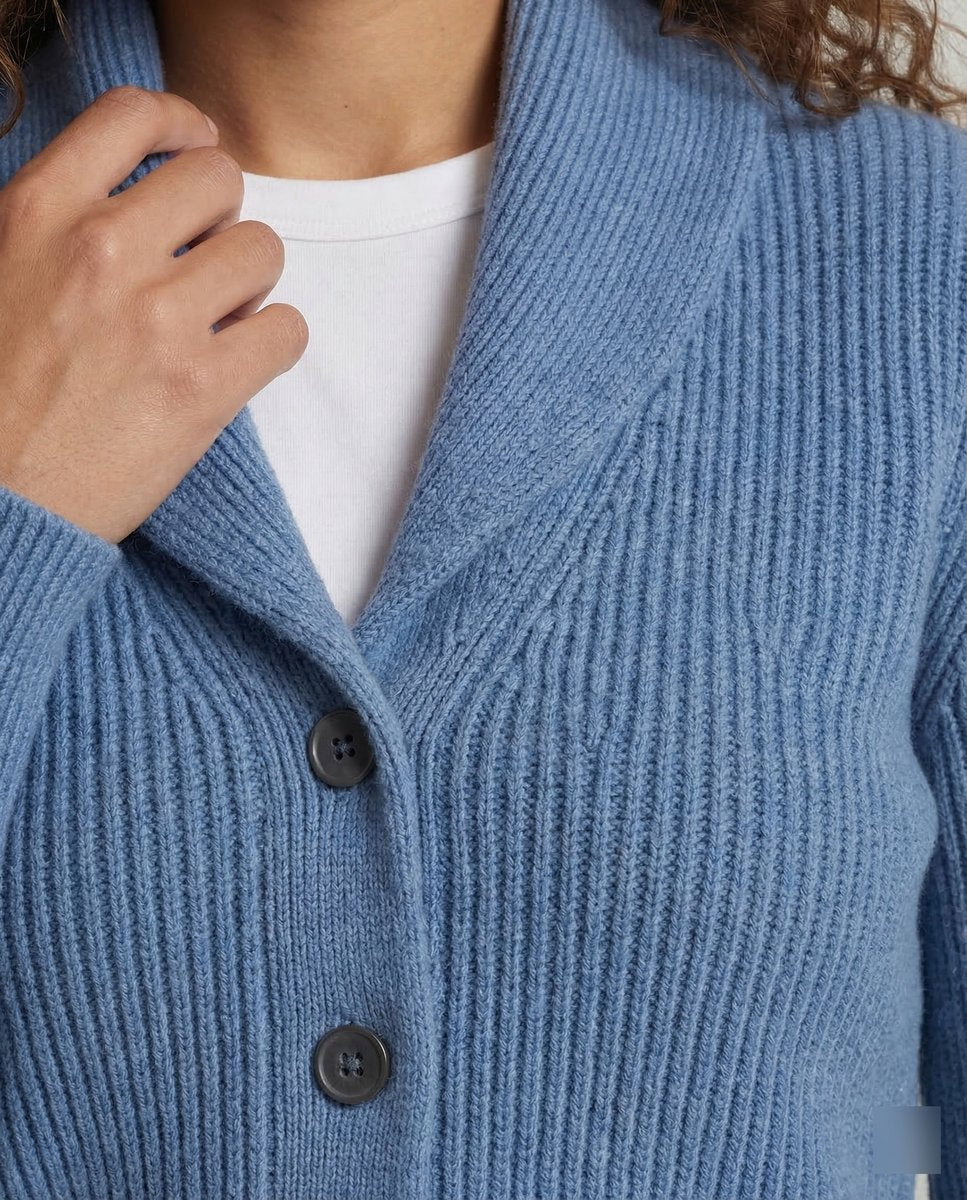 Dames Gebreide Revers-Kraag Knoopsluiting Cardigan