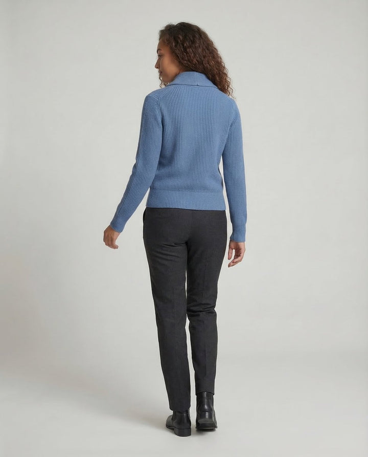 Dames Gebreide Revers-Kraag Knoopsluiting Cardigan