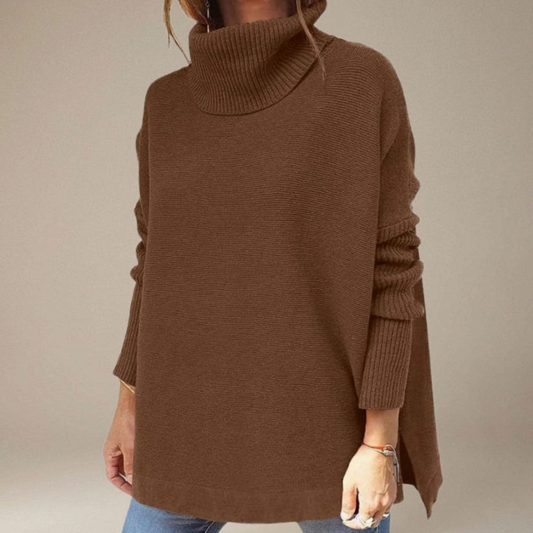 Dames Gebreide Trui Coltrui Oversized Lange Mouwen