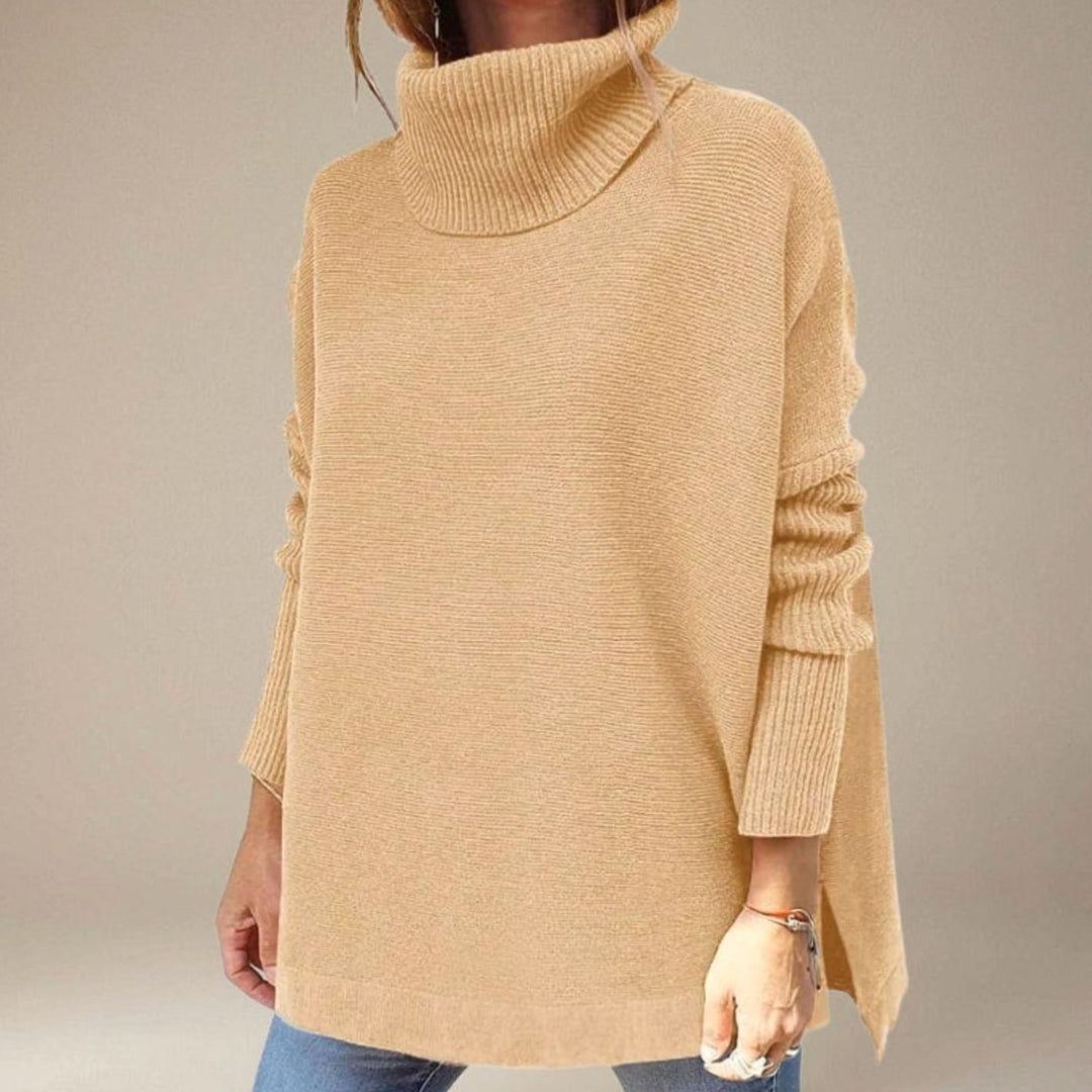 Dames Gebreide Trui Coltrui Oversized Lange Mouwen