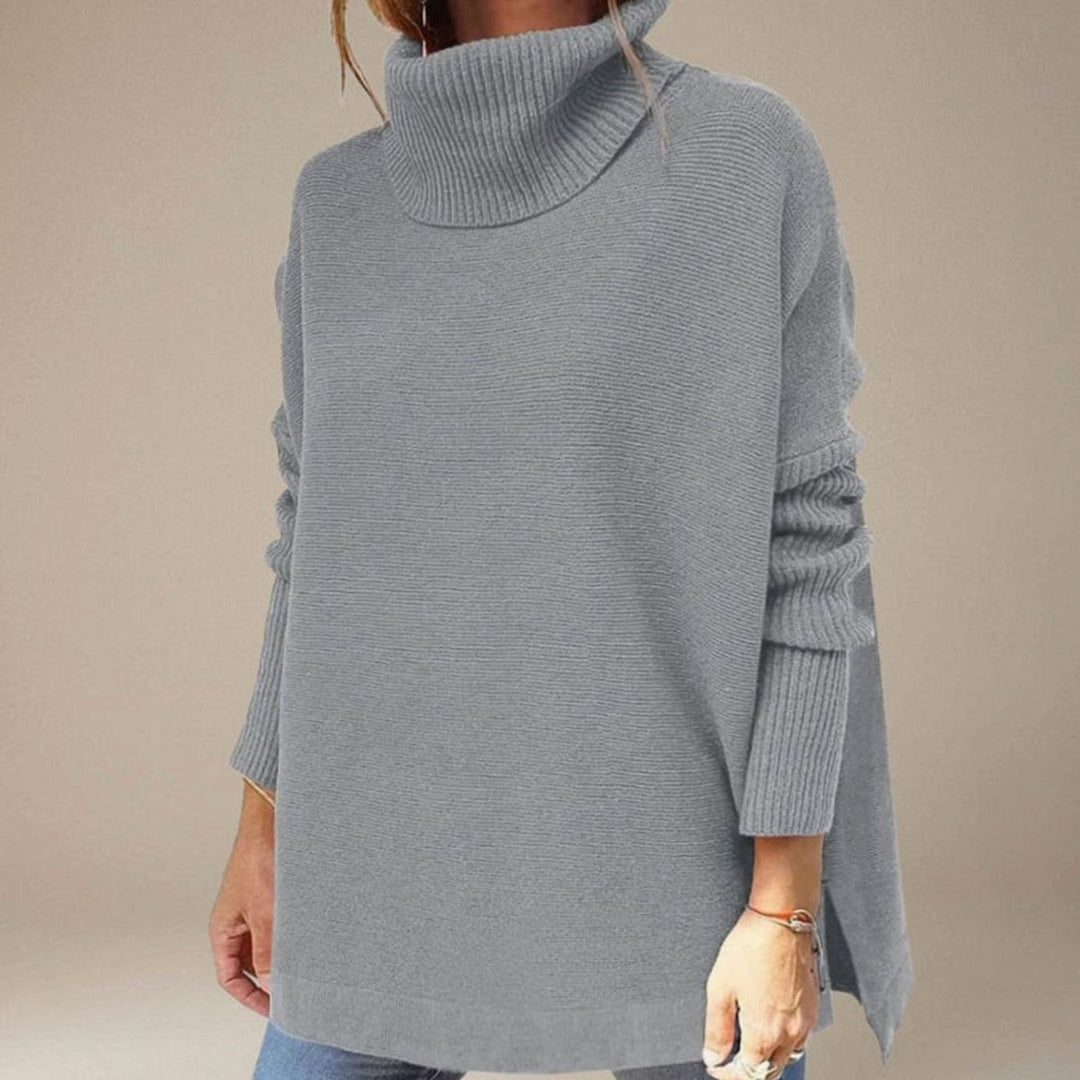 Dames Gebreide Trui Coltrui Oversized Lange Mouwen